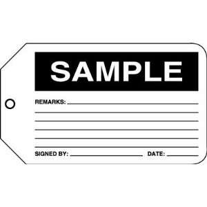   Production Control Tag, Sample, Sign Size 6 X 3 1/2