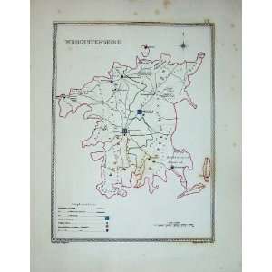    Topographical Map England Worcestershire Droitwich