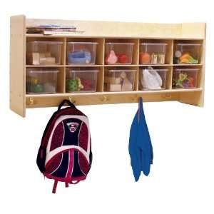 Wall Locker & Cubby Storage with 10 Clear Trays: Home 