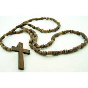  Religious Hip Wood Wooden Catholic Cross Necklace: Jewelry