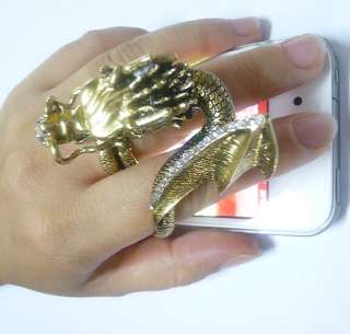 2012 New Come Hot Fashion Two Fingers Crystal Victorian Style Dragon 