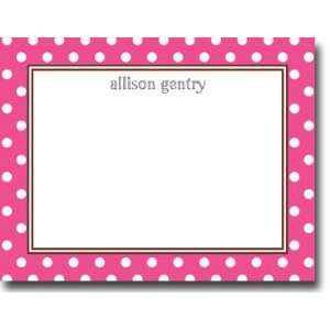  Boatman Geller Personalized Stationery   Dot Dark Pink 