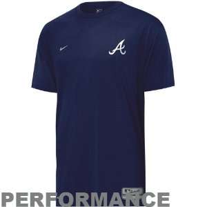  Nike Atlanta Braves Navy Blue Training Top: Sports 