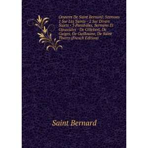   De Guillaume, De Saint Therry (French Edition) Saint Bernard Books
