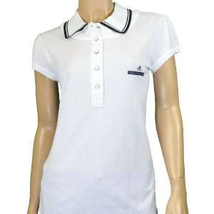  Adidas Stella McCartney Womens Mesh Polo Shirt White Size 