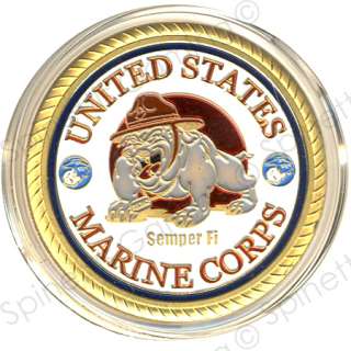 United States Marine Corp Gold Silver Poker Card Guard*  