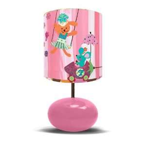   Cotton Candy Circus Alphabet on Pink base Lamp 11x21: Home & Kitchen