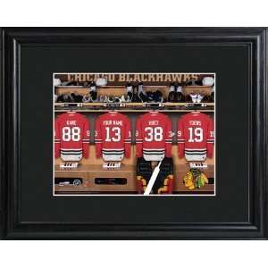  Personalized Chicago Blackhawks NHL Locker Room Print with 