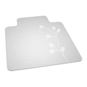  Vine Design Hard Floor Chairmat 45 X 53 W/ Lip, Crystal 