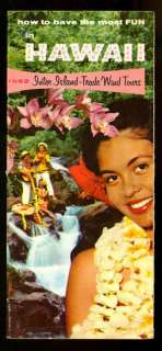 1962 Hawaii Brochure Inter Island Trade Wind Tours Colorful  