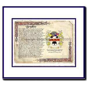  Bradlee Coat of Arms/ Family History Wood Framed