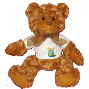  Braeden Rocks My World Plush Teddy Bear with WHITE T Shirt 