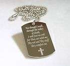 PSALM 23:4 VALLEY OF DEATH SPECIAL DOG TAG NECKLACE