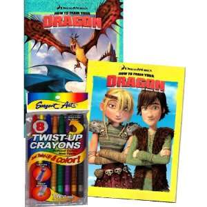  How to Train Your Dragon Coloring Book Set with Twist up 