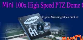 Mini 540TVL 10x PTZ SmartDome Camera w/ Samsung Block  