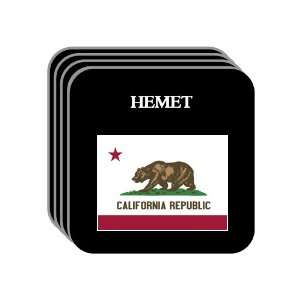 US State Flag   HEMET, California (CA) Set of 4 Mini Mousepad Coasters