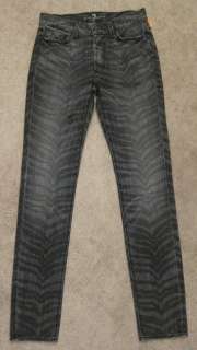 NWT 7 Seven For All Mankind jeans Sophie skinny Zebra Black sz 27 