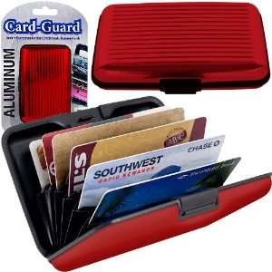  NEW Aluminum Credit Card Wallet   RFID Blocking Case   Red 