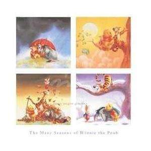  The Many Seasons Of Winnie The Pooh Poster Print