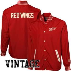 Detroit Red Wings Talk Nylon Jacket Mitchell & Ness 40 