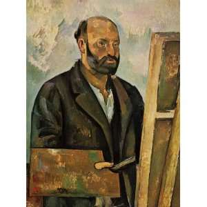  Oil Painting Self Portrait with Palette Paul Cezanne 