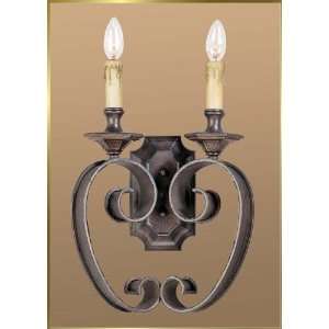 Wrought Iron Wall Sconce, JB 7320, 1 light, Oiled Bronze, 11 wide X 