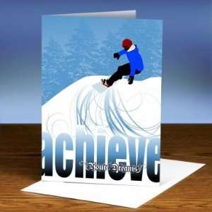  Successories Achieve Snowboard 25 Pack Greeting Cards 