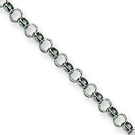 14K White Gold 1.5mm Hollow Rolo Chain Necklace or Bracelet w/ Spring 