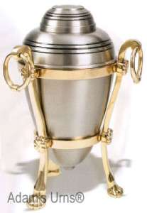 COMPANION SIZED FOR 2 BRASS CREMATION URN W. STAND  