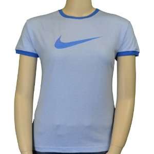  Nike womens Active Logo T Shirt Sky Blue X Large: Sports 
