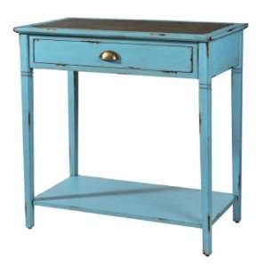  Rectangular Hall Entry Table Antique Distressed Blue 