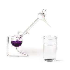    Large Purple Handmade Glass Drinking Happy Bird: Everything Else