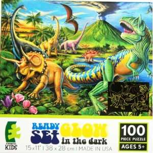   REX Puzzle 100 Piece GLOW IN THE DARK Puzzle: Toys & Games