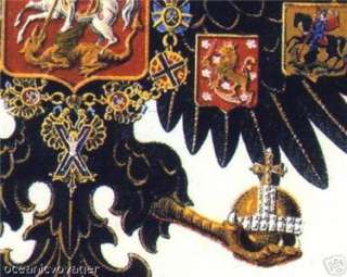 Imperial Russian Double Headed Eagle Print Tsar Romanov  