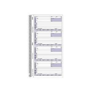   Telephone Call Record Book 11x5 3/4 White/Canary: Office Products
