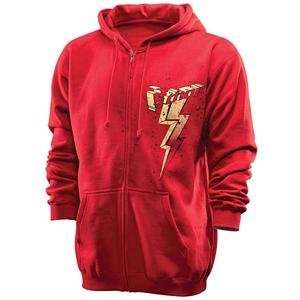   Motocross Youth Sketch Zip Up Hoody   Youth X Large/Red Automotive