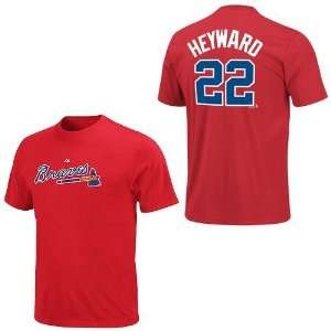  Jason Heyward Atlanta Braves Red Jersey Name And Number T Shirt 