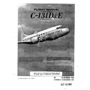 Convair C 131 D E Aircraft Flight Manual Sicuro Publishing  
