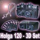 HOLGA 120 3D Stereo Color Flash Camera + Photo Viewer + Film Slide 