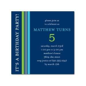 Birthday Party Invitations   Party Stripes: Boy By Le Papier Boutique