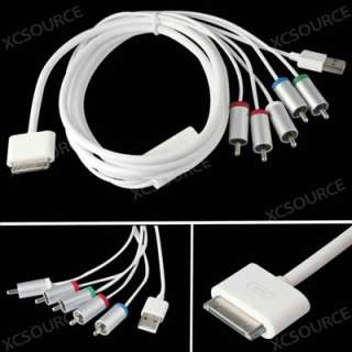   Cable RCA TV Video Connector For iPhone 4 3G iPad 2 iPod EA465  