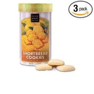 Salem Baking Company Lemon Shortbread Cookies, 5 Ounce Tubes (Pack of 