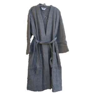  100% Turkish Cotton Terry Bath Robe Gray Size S m