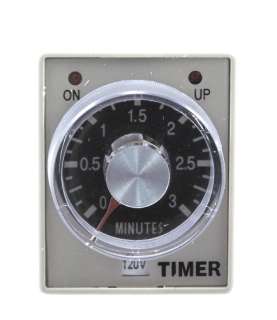 NEW ON DELAY TIMER RELAY 0 3 MINUTES 120V 8 PIN  