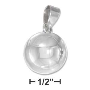  Sterling Silver 18mm High Polish Chime Ball Pendant 