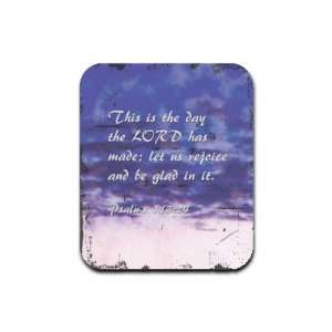 This is the Day the Lord Made Psalms Clouds Distressed Mousepad Mouse 