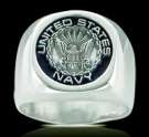 US NAVY SOLID SILVER RING Size 7.5 NEW More Avail.  