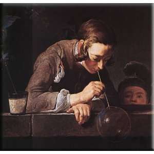   Soap Bubble 16x15 Streched Canvas Art by Chardin, Jean Baptiste Simeon