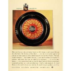   Ad United States Rubber Royal Master Tire Wheel   Original Print Ad