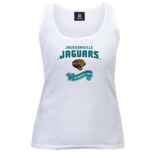   Jaguars Ladies White Play Time Tank Top: Sports & Outdoors
